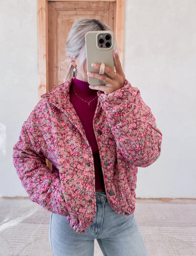 Girly Adventure Dusty Rose Puffer Jacket