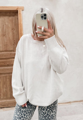 Care Free Beige Ribbed Sweater