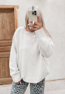 Care Free Beige Ribbed Sweater