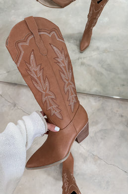 Ainsley Camel Cowgirl Boots