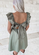 Load image into Gallery viewer, All To Yourself Flutter Sleeve Babydoll Dress - Olive