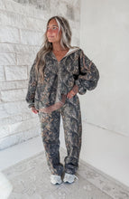 Load image into Gallery viewer, Back In The Bayou Dark Woodland Camo Cloud Fleece Oversized Zipup Hoodie