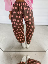 Load image into Gallery viewer, Picture Perfect Polka Dot Barrel Pants - Pink