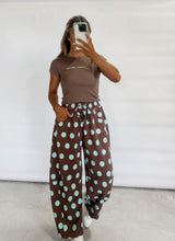 Load image into Gallery viewer, Picture Perfect Polka Dot Barrel Pants - Blue