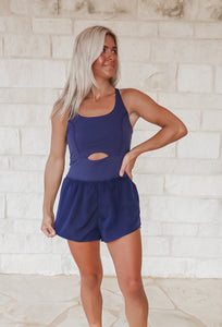 Jana Athletic Navy Romper