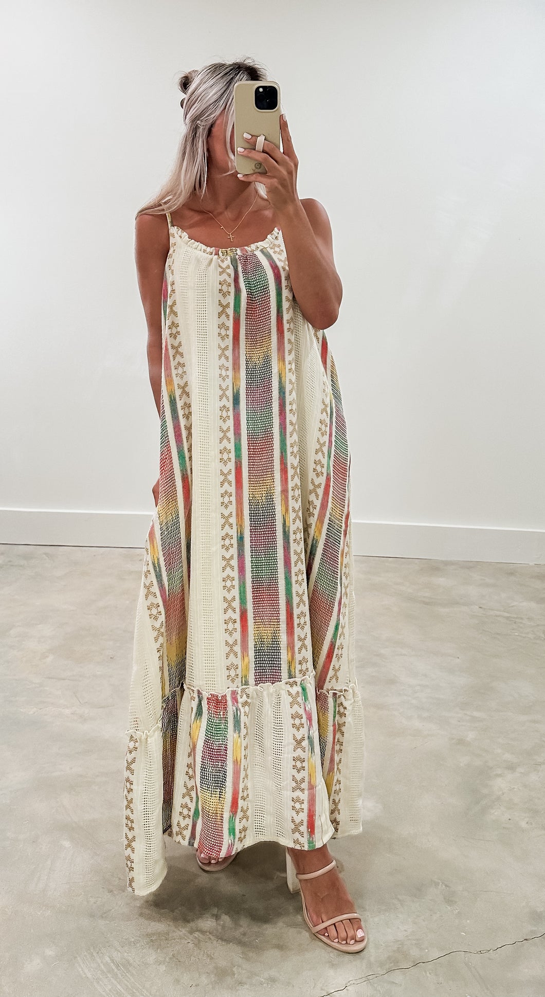 No Worries Embroidered Maxi (FINAL SALE)