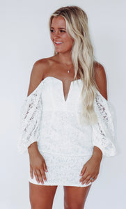 Luckiest Girl White Lace Dress