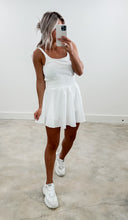Load image into Gallery viewer, Game Changer White Tennis Dress w/ built in shorts
