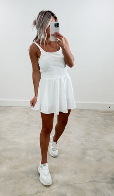 Game Changer White Tennis Dress w/ built in shorts