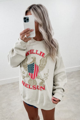 Willie Nelson Thrifted Sweatshirt