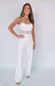 Happily Ever After White Jumpsuit