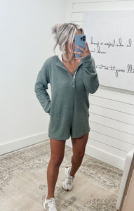 Lacey Olive Romper