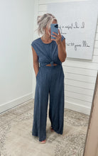 Load image into Gallery viewer, Take You There Navy reversible Jumpsuit