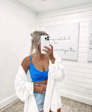 Tori Blue Casual Bralette (FINAL SALE)