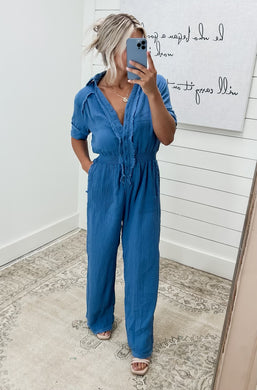 City Girl Denim Blue Jumpsuit (FINAL SALE)