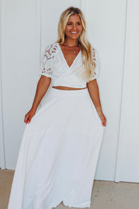 Beach Bride White Skirt Set
