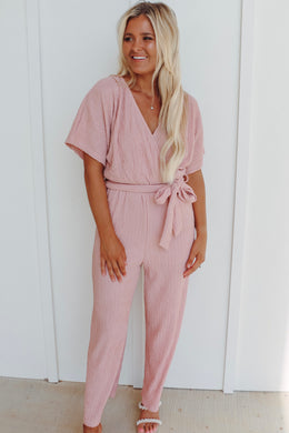 Total Winner Mauve Wide Leg Jumpsuit (FINAL SALE)