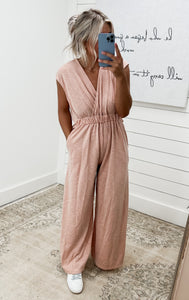 Take You There Peach reversible Jumpsuit