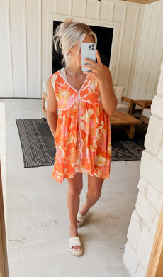Santorini Sight Orange Dress