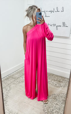 Hopeful Time One Shoulder Jumpsuit (FINAL SALE)