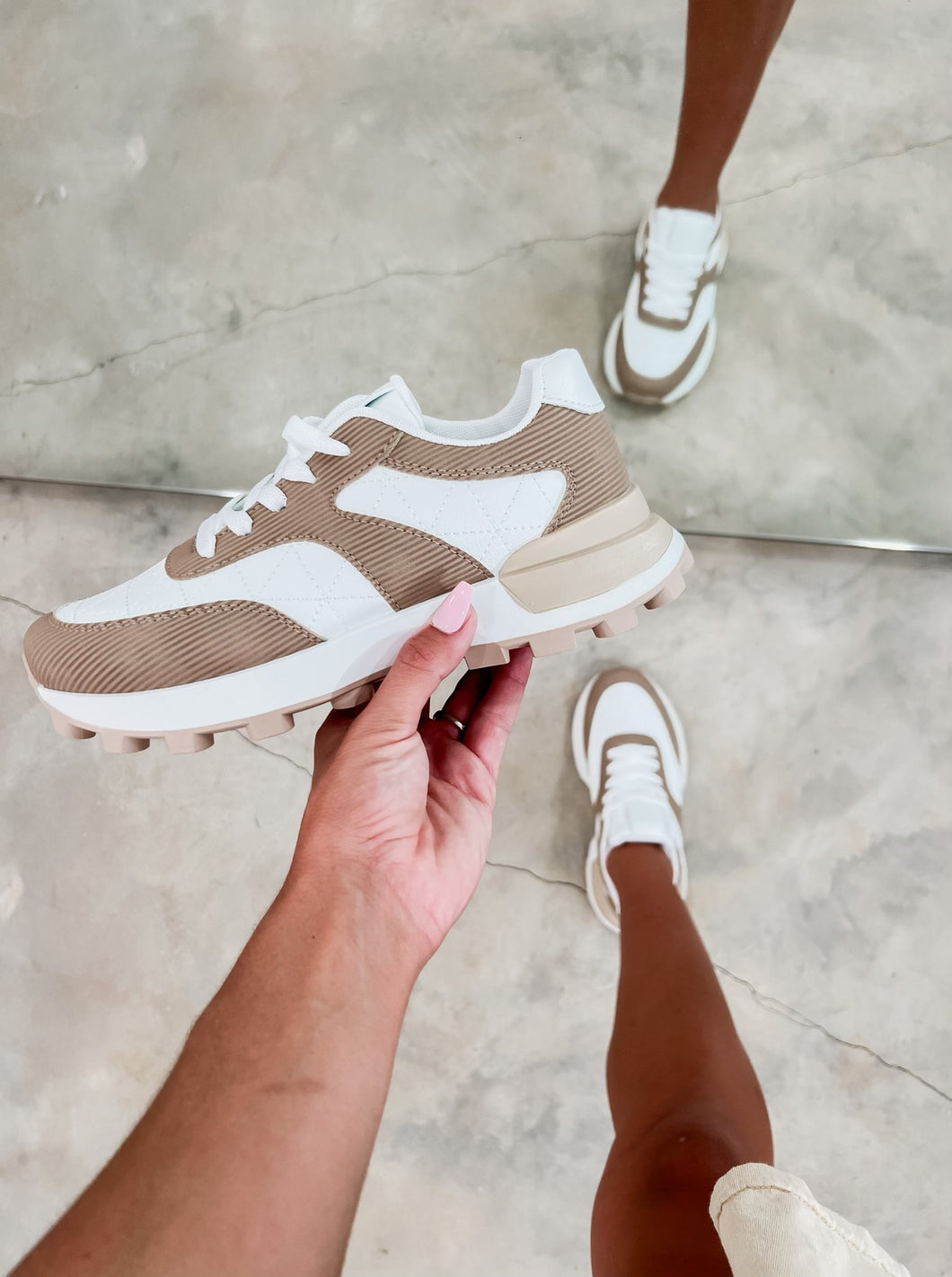 Jenna Taupe Sneakers