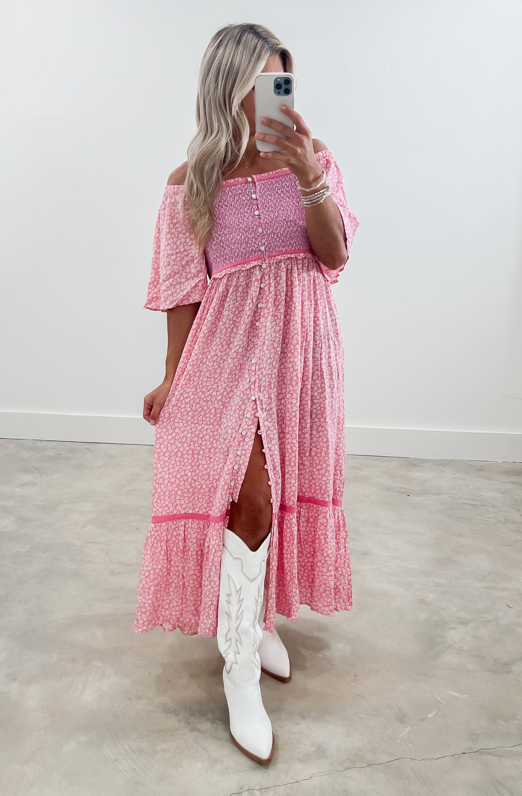 Free Spirit Pink Maxi Dress