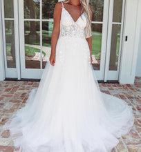 Load image into Gallery viewer, I DO V-neck Wedding gown