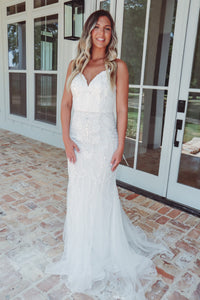 Obvious Pick Sweetheart Embroidered Mermaid Gown