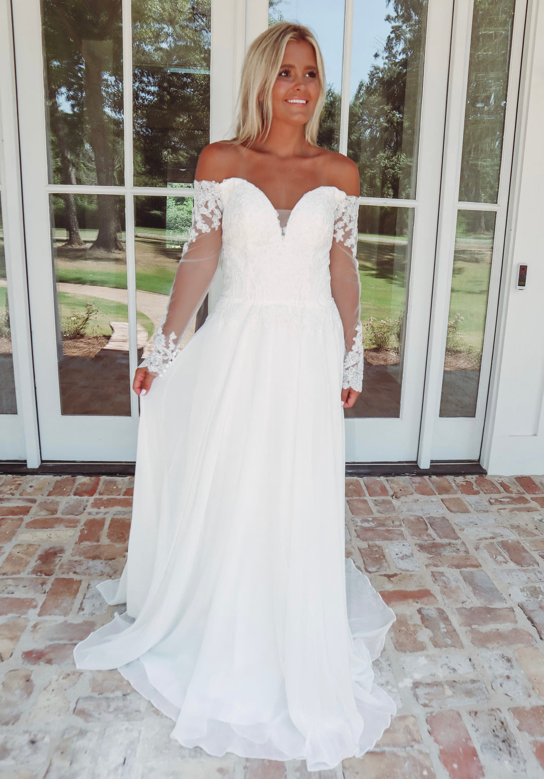 Marry me sweetheart lace bridal gown