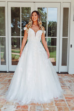 Load image into Gallery viewer, In a fairytale off the shoulder bridal gown