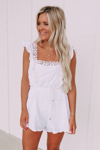 On My Time White Romper