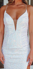 Load image into Gallery viewer, Get the party started iridescent glitter dress