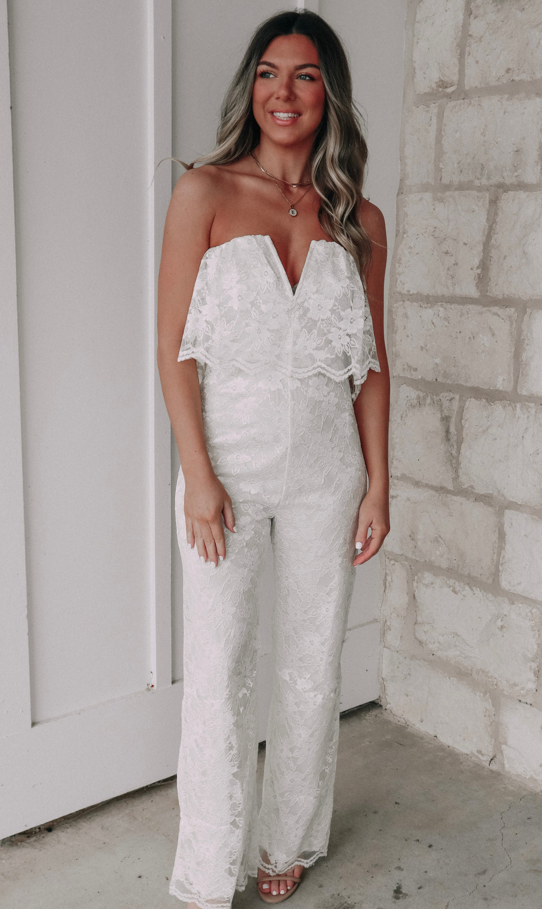 Spring Love White Lace Jumpsuit