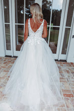 Load image into Gallery viewer, All my life v neck bridal gown