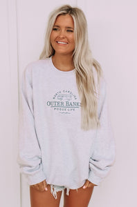 Outer banks Gray Embroidered Sweatshirt