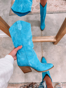 To Die For Teal Western Boots