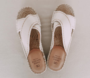 Lucia White Sandals